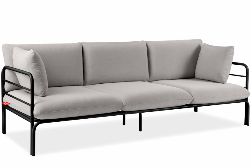 KONSIMO RAMBE Sofa 3-osobowa do ogrodu stelaż ze stali styl loftowy 1000414