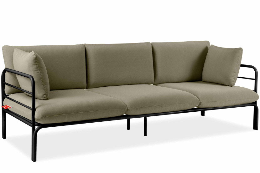 KONSIMO RAMBE Sofa 3-osobowa do ogrodu stelaż ze stali styl loftowy 1000394
