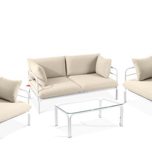 KONSIMO RAMBE Zestaw loftowych mebli ogrodowych 2x fotel + sofa + stolik 1000449 KONSIMO RAMBE Zestaw loftowych mebli ogrodowych 2x fotel + sofa + stolik 1000449