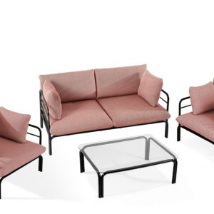 KONSIMO RAMBE Zestaw loftowych mebli ogrodowych 2x fotel + sofa + stolik 1000446 KONSIMO RAMBE Zestaw loftowych mebli ogrodowych 2x fotel + sofa + stolik 1000446