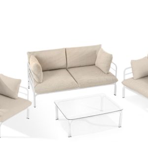 KONSIMO RAMBE Zestaw loftowych mebli ogrodowych 2x fotel + sofa + stolik 1000452 KONSIMO RAMBE Zestaw loftowych mebli ogrodowych 2x fotel + sofa + stolik 1000452