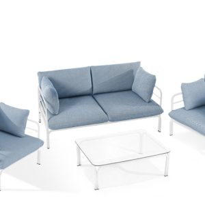 KONSIMO RAMBE Zestaw loftowych mebli ogrodowych 2x fotel + sofa + stolik 1000455 KONSIMO RAMBE Zestaw loftowych mebli ogrodowych 2x fotel + sofa + stolik 1000455