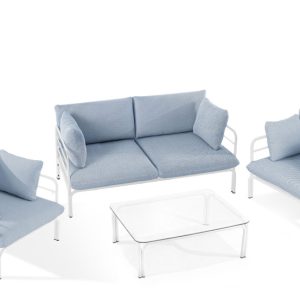 KONSIMO RAMBE Zestaw loftowych mebli ogrodowych 2x fotel + sofa + stolik 1000456 KONSIMO RAMBE Zestaw loftowych mebli ogrodowych 2x fotel + sofa + stolik 1000456