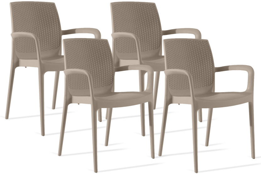 KONSIMO RANTU Krzesło ogrodowe zestaw 4 szt. Jakość premium Made in Italy 1020433