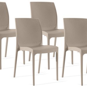 KONSIMO RANTU Krzesło ogrodowe zestaw 4 szt. Włoska jakość premium 1020445 KONSIMO RANTU Krzesło ogrodowe zestaw 4 szt. Włoska jakość premium 1020445