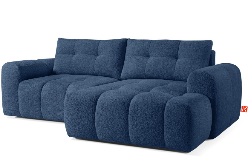 KONSIMO RAVIA Narożnik prawy z funkcją spania boucle, styl nowoczesny 751947