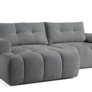 KONSIMO RAVIA Nowoczesny narożnik lewy z funkcją spania, tkanina boucle 751945 KONSIMO RAVIA Nowoczesny narożnik lewy z funkcją spania, tkanina boucle 751945