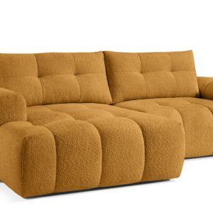 KONSIMO RAVIA Nowoczesny narożnik lewy z funkcją spania, tkanina boucle 751976 KONSIMO RAVIA Nowoczesny narożnik lewy z funkcją spania, tkanina boucle 751976