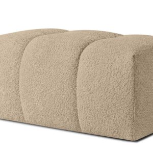 KONSIMO RAVIA Puf tapicerowany tkanina boucle, z pikowaniami, styl modern 751984 KONSIMO RAVIA Puf tapicerowany tkanina boucle, z pikowaniami, styl modern 751984