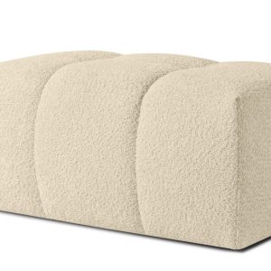 KONSIMO RAVIA Puf tapicerowany tkanina boucle, z pikowaniami, styl modern 752000 KONSIMO RAVIA Puf tapicerowany tkanina boucle, z pikowaniami, styl modern 752000