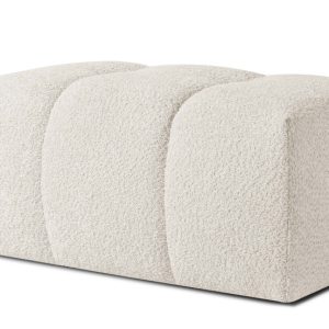 KONSIMO RAVIA Puf tapicerowany tkanina boucle, z pikowaniami, styl modern 752003 KONSIMO RAVIA Puf tapicerowany tkanina boucle, z pikowaniami, styl modern 752003