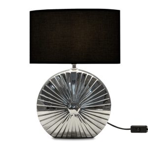 KONSIMO RITIM nowoczesna lampa stołowa ze srebrną podstawą 807843 KONSIMO RITIM nowoczesna lampa stołowa ze srebrną podstawą 807843