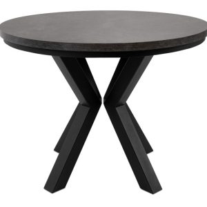KONSIMO ROSTEL Okrągły rozkładany Stół, szaro-czarny, dł. do 260 cm 834638 KONSIMO ROSTEL Okrągły rozkładany Stół, szaro-czarny, dł. do 260 cm 834638