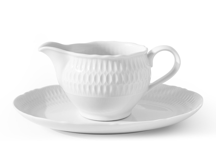 KONSIMO SOFIA BIAŁA Sosjerka ze spodkiem, porcelana, 300 ml 834625