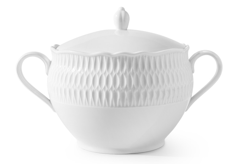 KONSIMO SOFIA BIAŁA Waza z porcelany, 3 L. Polska Produkcja 834532