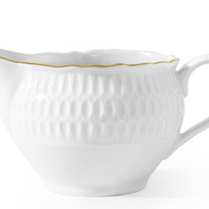 KONSIMO SOFIA ZŁOTA LINIA Biała Sosjerka z porcelany, 300 ml 834622 KONSIMO SOFIA ZŁOTA LINIA Biała Sosjerka z porcelany, 300 ml 834622