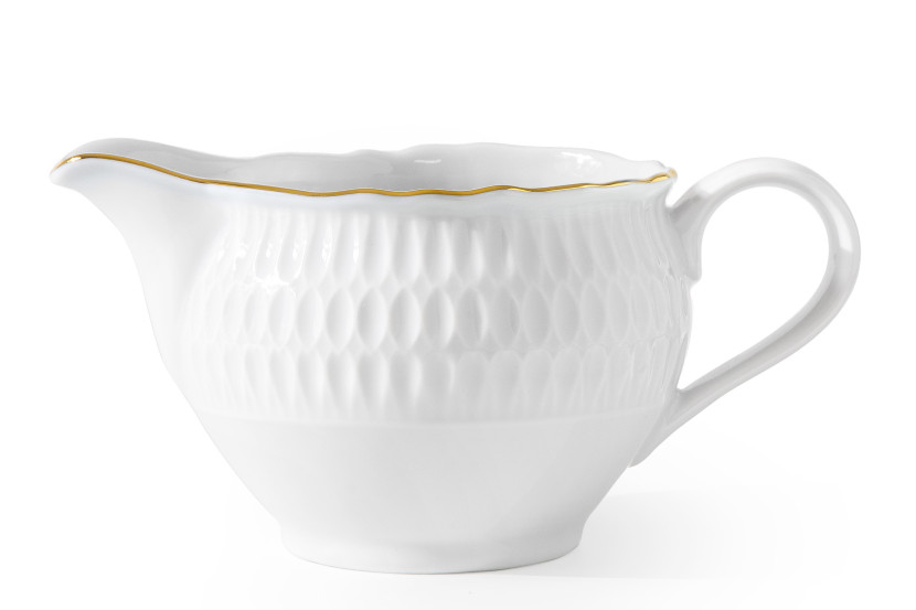 KONSIMO SOFIA ZŁOTA LINIA Biała Sosjerka z porcelany, 300 ml 834622