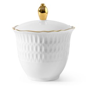 KONSIMO SOFIA ZŁOTA LINIA Cukiernica porcelanowa, złote detale, 250 ml 834354 KONSIMO SOFIA ZŁOTA LINIA Cukiernica porcelanowa, złote detale, 250 ml 834354