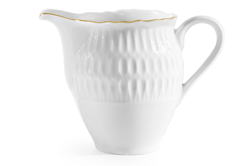 KONSIMO SOFIA ZŁOTA LINIA Mlecznik porcelanowy, złote detale, 250 ml 834355