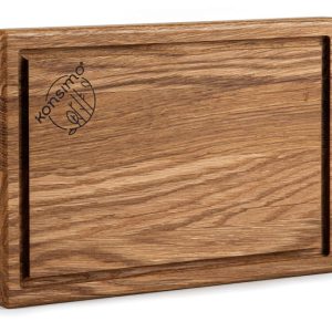 KONSIMO SOLIDA Dębowa deska śniadaniowa z aluminiowymi nóżkami 834593 KONSIMO SOLIDA Dębowa deska śniadaniowa z aluminiowymi nóżkami 834593