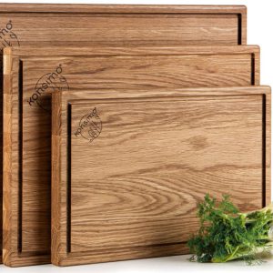 KONSIMO SOLIDA Komplet desek do krojenia z drewna dębowego FSC (3 szt.) 834586 KONSIMO SOLIDA Komplet desek do krojenia z drewna dębowego FSC (3 szt.) 834586