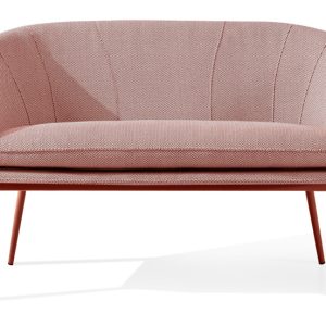 KONSIMO SOLIS Sofa jasnobordowa, jodełka, rude nóżki, skandynawska, boho 870481 KONSIMO SOLIS Sofa jasnobordowa, jodełka, rude nóżki, skandynawska, boho 870481