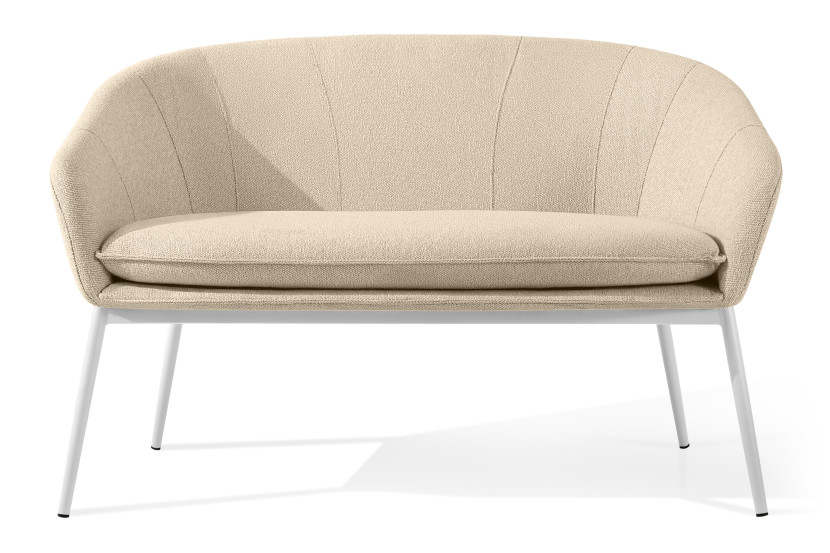 KONSIMO SOLIS Sofa Kanapa tapicerowana na ogród, kremowy/beżowy, Scandi 870484