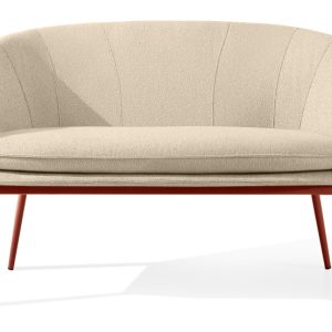 KONSIMO SOLIS Sofa kremowa zewnętrzna, stalowe rude nóżki, skandynawska 870488 KONSIMO SOLIS Sofa kremowa zewnętrzna, stalowe rude nóżki, skandynawska 870488