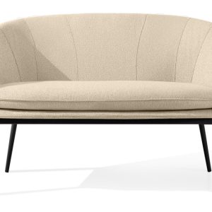 KONSIMO SOLIS Sofa na ogród/taras kremowo-czarna, tapicerowana, japandi 870476 KONSIMO SOLIS Sofa na ogród/taras kremowo-czarna, tapicerowana, japandi 870476