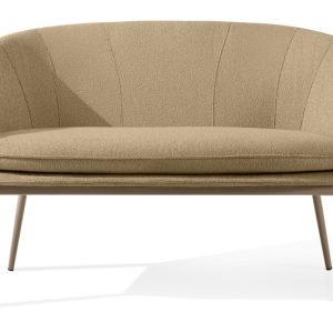 KONSIMO SOLIS Sofa na taras, beżowa, stalowe nóżki, tapicerowana, japandi 870485 KONSIMO SOLIS Sofa na taras, beżowa, stalowe nóżki, tapicerowana, japandi 870485
