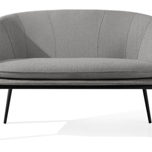 KONSIMO SOLIS Sofa ogrodowa szaro-czarna, łatwoczyszcząca, stalowe nóżki 870479 KONSIMO SOLIS Sofa ogrodowa szaro-czarna, łatwoczyszcząca, stalowe nóżki 870479