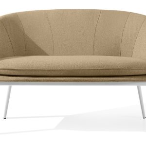 KONSIMO SOLIS Sofa tapicerowana zewnętrzna, ciepły beż, stalowe nóżki, boho 870477
