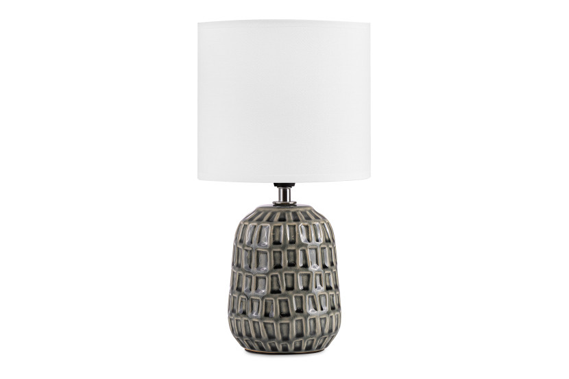 KONSIMO STANDI Lampa stołowa w stylu boho kolor szary 807832