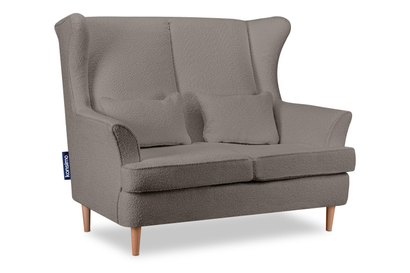 KONSIMO STRALIS Nowoczesna Sofa dwuosobowa Hygge, beżowy boucle 863612