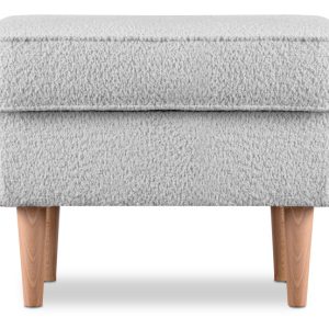 KONSIMO STRALIS Puf podnóżek skandynawski jasny szary boucle 863651 KONSIMO STRALIS Puf podnóżek skandynawski jasny szary boucle 863651