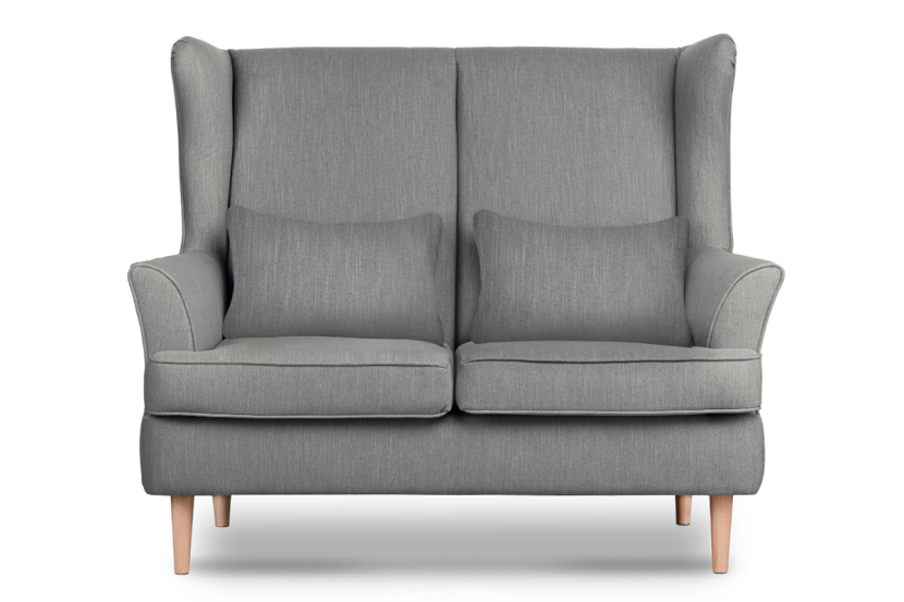 KONSIMO STRALIS Sofa skandynawska dwuosobowa, ciemno szara 863616