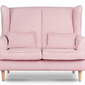 KONSIMO STRALIS Sofa skandynawska dwuosobowa, pudrowy jasny róż 863609 KONSIMO STRALIS Sofa skandynawska dwuosobowa, pudrowy jasny róż 863609