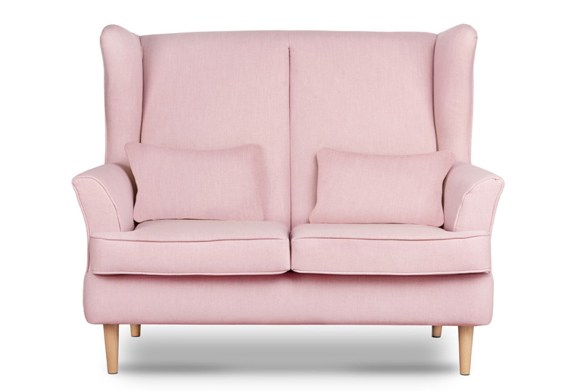 KONSIMO STRALIS Sofa skandynawska dwuosobowa, pudrowy jasny róż 863609