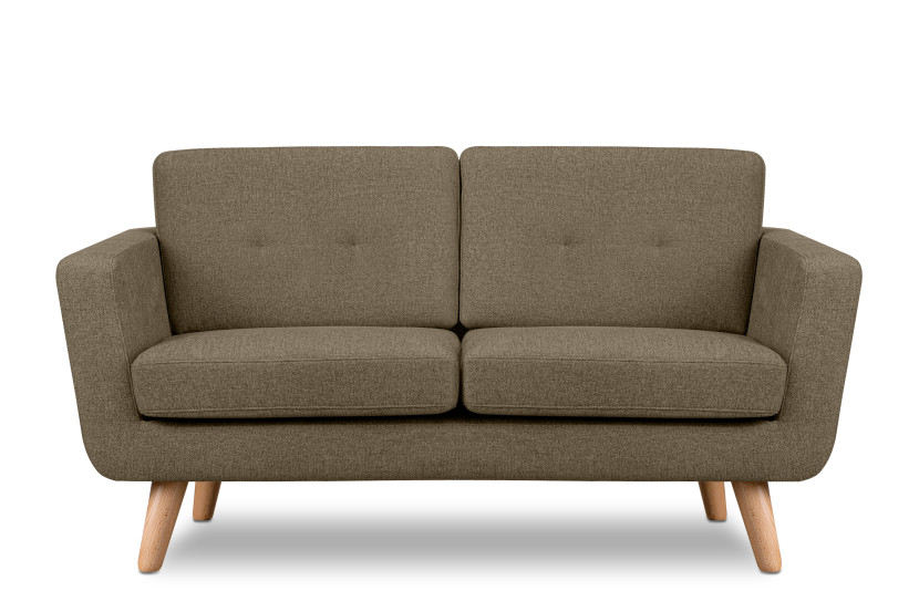 KONSIMO TAGIO II Sofa 2 osobowa w tkaninie plecionej, beżowy 231984