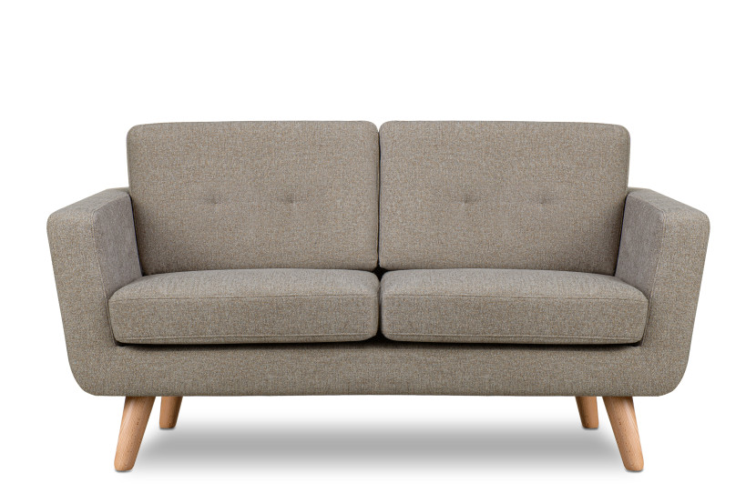 KONSIMO TAGIO II Sofa 2 osobowa w tkaninie plecionej, brąz 232014