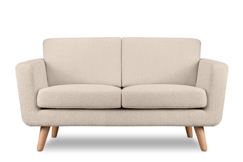 KONSIMO TAGIO Sofa skandynawska 2 osobowa, baranek, beżowy 232010