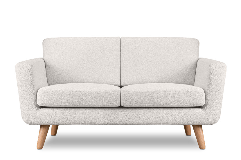KONSIMO TAGIO Sofa skandynawska 2 osobowa, baranek, biały 231989
