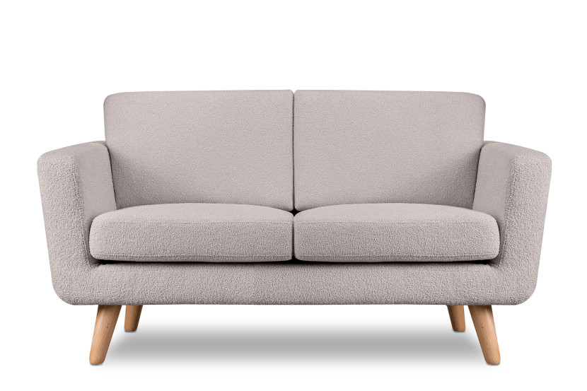 KONSIMO TAGIO Sofa skandynawska 2 osobowa, baranek, szary 232000