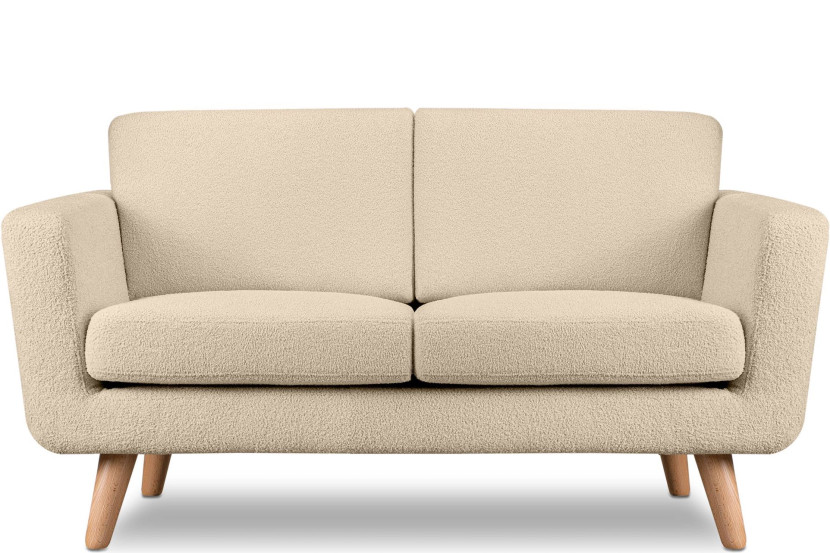 KONSIMO TAGIO Sofa skandynawska 2 osobowa, teddy, beżowy 231990