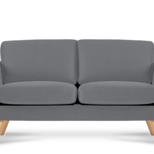 KONSIMO TAGIO Sofa skandynawska 2 osobowa, welur, szary 231986 KONSIMO TAGIO Sofa skandynawska 2 osobowa, welur, szary 231986