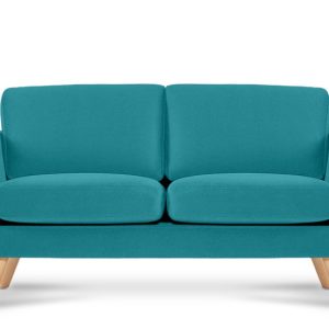 KONSIMO TAGIO Sofa skandynawska 2 osobowa, welur, turkusowy 232012 KONSIMO TAGIO Sofa skandynawska 2 osobowa, welur, turkusowy 232012