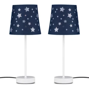 KONSIMO TATI zestaw dwóch lampek nocnych kolor granatowy 807487 KONSIMO TATI zestaw dwóch lampek nocnych kolor granatowy 807487
