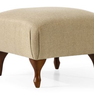 KONSIMO TOMIS Puf w tkaninie plecionej vintage bukowe nogi beżowy 758105 KONSIMO TOMIS Puf w tkaninie plecionej vintage bukowe nogi beżowy 758105