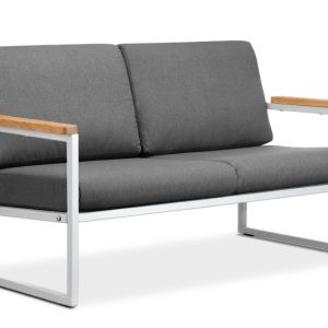 KONSIMO TRIBO Sofa do ogrodu / na taras, ze stali, biało-szara, loft 864468