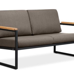 KONSIMO TRIBO Sofa do ogrodu / na taras, ze stali, czarno-beżowa, loft 864470